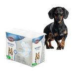 Trixie Disposable Diapers for Male Dogs, Polyester Material, Comes with Adhering Fasteners & an Elastic Band, can be Used to Avoid Male Marking, Excitable Urination - S-M 30-46cm 12pcs