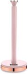 Tower T826133PNK Cavaletto Towel Pole Kitchen Roll Holder with Soft Underliner, Marshmallow Pink and Rose Gold