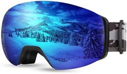 FEISEDY Magnetic Ski Goggles for Men Women Youth Frameless Snow Goggles 100% UV Protection Snowboard Goggles B0020