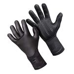 O'Neill Psycho 5MM Double Lined Neoprene Wetsuit Gloves Black - Adults Unisex - 100% Sealed - Tacky grip - - Size - L