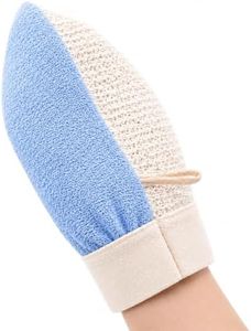 Peelinghandschuh 2 in 1 aus Viskose und Sisal - Intensives Körperpeeling, entfernt abgestorbene Haut, für Glatte Haut und Bessere Durchblutung - Peeling Handschuh DUSCHE und HAMAM (blau)
