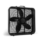 Comfort Zone CZ200ABK 20" 3-Speed Box Fan for Full-Force Air Circulation with Air Conditioner, Black