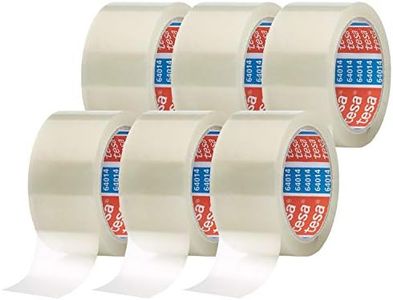 tesapack 64014 PP Nastro Adesivo Trasparente - Resistente all'invecchiamento e allo strappo - Silenzioso e fortemente adesivo - Confezione da 6 Rotoli - 66 m x 50 mm