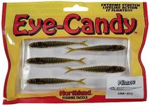 Northland Tackle Eye Candy Minnow Floating 3" Soft Plastic Fishing Lure for Walleye Fishing, 5 Baits Per Pack, Green Pumpkin