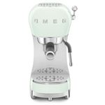 Smeg 50's Retro Style Manual Espresso Coffee Machine, 4 Drinks, Thermoblock Heating System, Pastel Green, ECF02PGUS
