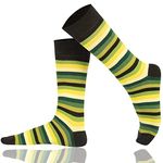 Mysocks Unisex Ankle Design Socks, Stripe Multi Green, 7-11 Uk