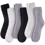 LINEMIN Womens Fuzzy Socks Cozy Flu
