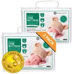 2 Pack Ultra Soft Crib Mattress Protector Pads by Margaux & May - Waterproof - Noiseless - Dryer Friendly - Deluxe Bamboo Rayon - Fitted, Quilted - Stain Protection Baby Cover (2 Pack)