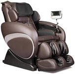 Osaki Zero Gravity Heated Reclining Full Body Massage Chair with Computer Body Scan, Foot Roller, Seat Vibration, and Remote Control, Brown