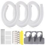Pool Pump Hoses for Above Ground Pools - 1.25" Diameter Pool Pump Replacement Hose 59" Long Compatible with Intex Filter Pump 607, 637 (with 3 Holders and 6 Clamps)