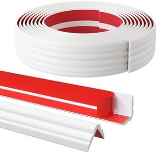 Pluden 40FT Flexible Wall Corner Protector Moulding Trim, Peel and Stick Inside & Outside Wall Corner Guards Edge Protector,Self Adhesive Molding Trim Strip for Edge Ceiling