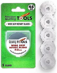 Precision Quilting Tools 45mm Crochet Edge Skip Blades (Pack of 5) Compatible with Cutter! Perfect Wide Skip Blade for Crochet Edge Projects, Fleece, and Scrapbooking!