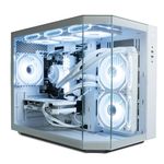 ionz Gaming PC - Desktop Computer, Ryzen 5 5600X, NVIDIA RTX 4060,16GB RAM 1TB NVMe SSD, 240mm AIO Liquid Cooling, Windows 11, 500W 80+ PSU, WiFi, White - KZ-9A (APEX, White)