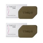 Ethiglo Deep Cleansing Soap for All Skin Types | Helps Reduce Acne Scars, Dullness, Tanning & Pigmentation | Leaves Skin Soft & Smooth | Pack of 2 (75g)