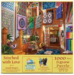 SUNSOUT INC - Stitched with Love - 1000 pc Jigsaw Puzzle by Artist: Joseph Burgess - Finished Size 20" x 27" - MPN# 38871