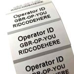 Waterproof Drone or Model Aircraft Operator ID Stickers Black on Clear CAA UK Regulatory Identification Labels 5cm Five