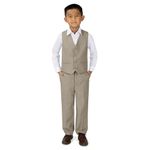 Spring Notion Big Boys' Two Button Suit Tan 08 Vest and Pants