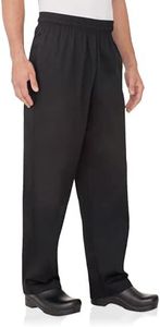 Chef Works Men's Essential Baggy Chef Pants, Black, X-Large