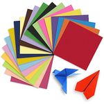 ANVIRO Origami Paper, Premium 200 Double-Sided Sheets, 12 Vibrant Coloured Paper, 15x15cm Square Craft Paper, 70gsm Drawing Paper, Ideal for Arts and Crafts for Kids Age 5-8 Perfect for DIY Activities