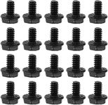 VGOL 100Pcs Toothed Hex 6/32 Screws Motherboard Mounting Screws 6/32 Hard Drive PC Case Screws Plated Steel Accessories for Computer Black