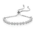 Philip Jones Solitaire Crystal Friendship Bracelet with Zircondia® Crystals