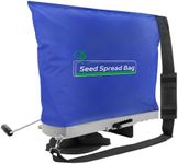 Zipcase 25lb Bag Seed Spreader with Waterproof Bag, Rare Baffle and Accurate Gears, Handheld Grass Seed Spreaders for Lawns, Blue