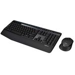 Logitech MK345 Wireless Combo – Full-Sized Keyboard with Palm Rest and Comfortable Right-Handed Mouse, Black, 4 Pack