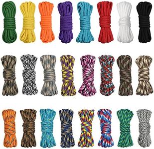 24 Colors 10 Feet Paracord Cord Multifunction Paracord Ropes 550lb Survival Paracord Random Combo Crafting Kit, for Making Lanyard, Bracelet, Dog Collar, Idea for Gift