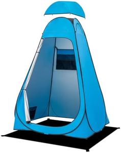 BRIAN & DANY Pop Up Shower Tent, Portable Changing Tent with Rain Shelter & Windows, Privacy Camping Tent for Hiking Beach, UPF 50+ & Waterproof, 47.2" x 47.2" x 74.8", Blue