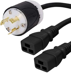 Iron Box NEMA 10ft L6-30P to 2X C19 Y Splitter Cord - Durable and Reliable 20A, 250V, 12/3 SJT Portable Generator Cord for Transfer Switches, Data Centers, and Other High-Powered Applications (Black)