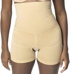 ROBERT MATTHEW Womens Shapewear Tummy Control Shorts Brilliance High-Waist Panty Mid-Thigh Body Shaper Bodysuit (Nude, Small/Medium)