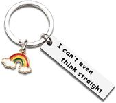 Funny Gay Pride Keychain for Men LGBT Gifts for Him Gay Anniversary Birthday Gifts for Boyfriend I Can't Even Think Straight Keychain for Boys