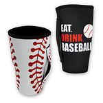 Urbanifi Baseball Reusable Tumbler Cup Sleeve Neoprene Insulated Sleeves Holder with Handle for 30oz-32oz Tumbler Cup Gift (2 Pack, Sleeve Only)