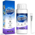 Gloss Varnish for Acrylic Painting, Clear Non-Yellowing Varnish for Acrylic Painting, Anti-Crazing High Gloss Finish for Artwork, Canvas and Wood, for Professional Artists and Hobby Painters, 100ml