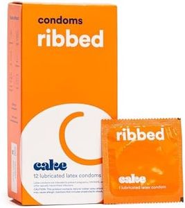 Hello Cake Ribbed Condoms, Premium Silicone Lubricated Latex Condoms with Stimulating Ribbed Texture for Men, BPA Free, Fragrance-Free, Glycerin Free – 12 Count