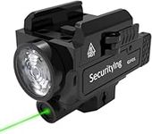 SecurityIng Pistol Green Beam Sight LED Light Combo, 800 Lumens Strobe USB Rechargeable Compact Rail Mount Tactical Flashlight Gun Light for Picatinny Rail, Battery Included (Green Beam)