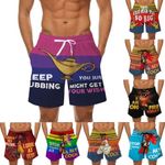 COOFANIN Mens Swim Shorts Funny Sum