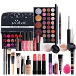 Makeup Set, All In One Makeup Kit, Travel Makeup Kit, Cosmetic Make Up Starter Kit, Makeup Gift Set for Women & Girls, Includes Foundation Eyeshadow Palette Lipstick Eyeliner Mascara Brush Set