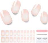 Nelikoo Semi Cured Gel Nail Strips, 20 pcs Gel Nail Stikers, Gel Nail Wraps Semi Cured, Salon-Quality, 2 Weeks Long Lasting