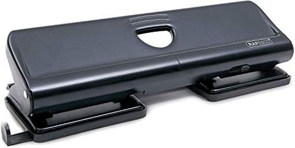 Rapesco 1054 720 4-Hole Metal Punch, 22 Sheet Capacity, Black