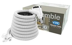 Central Vacuum Premium Electric Hose (White) - 24V - 110V - 360 Swivel - Designed to Fit All Central Vacuums- Beam, Kenmore, Canavac, Vacuflo, DuoVac, Husky, MVAC, VacuMaidand More (35 FEET)