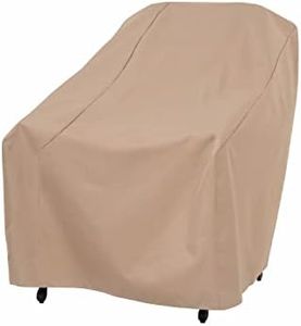 Modern Leisure Basics Patio Chair Cover - Weather-Resistant Fabric - Furniture Protection Perfect for Patio, Deck, and Porch - 33" L x 34" W x 31" H - Khaki