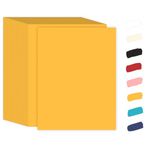 100 Sheets Yellow Cardstock 8.5 x 11 65lb Paper, Goefun Yellow Card Stock Printer Paper for Invitations, Menus, Wedding, DIY Cards