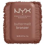 NYX Professional Makeup Buttermelt Powder Bronzer, Up To 12H Wear, Fade & Transfer Resistant, Shade: Butta Off