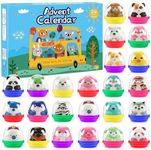 Advent Calendar Animals Toys - Christmas 24 days Countdown for Kids Cute Animals Toys for Birthday Party Goodie Bag Stuffers,Kids Classroom Prizes,Carnival Prizes,Boys Girls Gift Treasure Box Toys