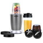 AGARO Nutri-Max Personal Blender 1000W, Mixer/Grinder/Smoothie Maker, Blender for Smoothies and Juices, Stainless Steel Body, 2 Blade Sets, Wet & Dry