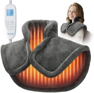 RENPHO Heat Wrap Electric for Neck Shoulders and Back, Valentine's Day Birthday Gifts for Women Men Mom Dad Her Him, Auto Shut Off, ETL Certified, 21"x23", Gray