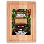 Angels Tek Rubberwood Chopping Board | Cutting Board | Eco Friendly | Anti Bacterial | Anti Microbial | Beeswax Seasoned | BPA Free | (AGTK GM 18)