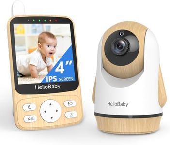 HelloBaby Monitor with Camera and Audio,4" IPS Portable Screen Video Baby Monitor with 29Hrs Battery Life No WiFi,Remote Pan-Tilt-Zoom Camera with Night Vision,2-Way Talk and 1000ft Range