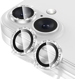 Tensea Camera Lens Protector for iPhone 16/16 Plus, 9H Tempered Glass, HD Clear, Metal Ring for 6.1/6.7 inch